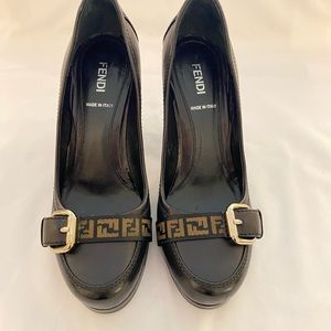 Fendi Buckle Strap Heels